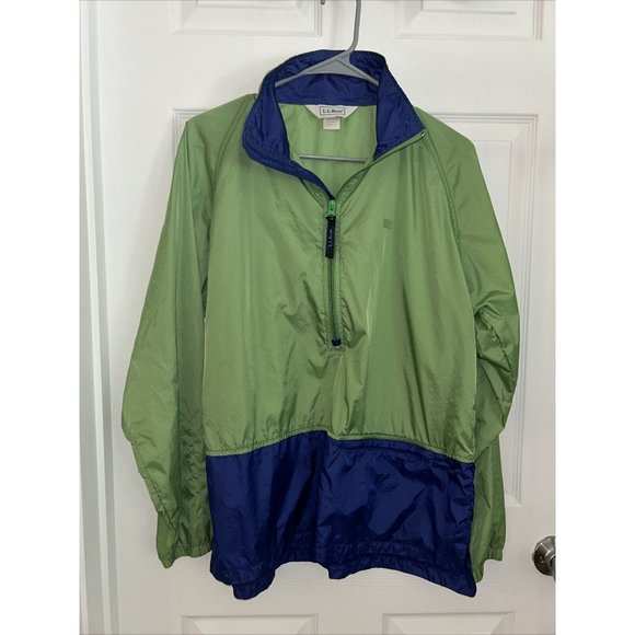LL Bean Jacket Womens M Reg Yellow Lightweight Wind Rain  FG85 Nylon Zip - Picture 1 of 9